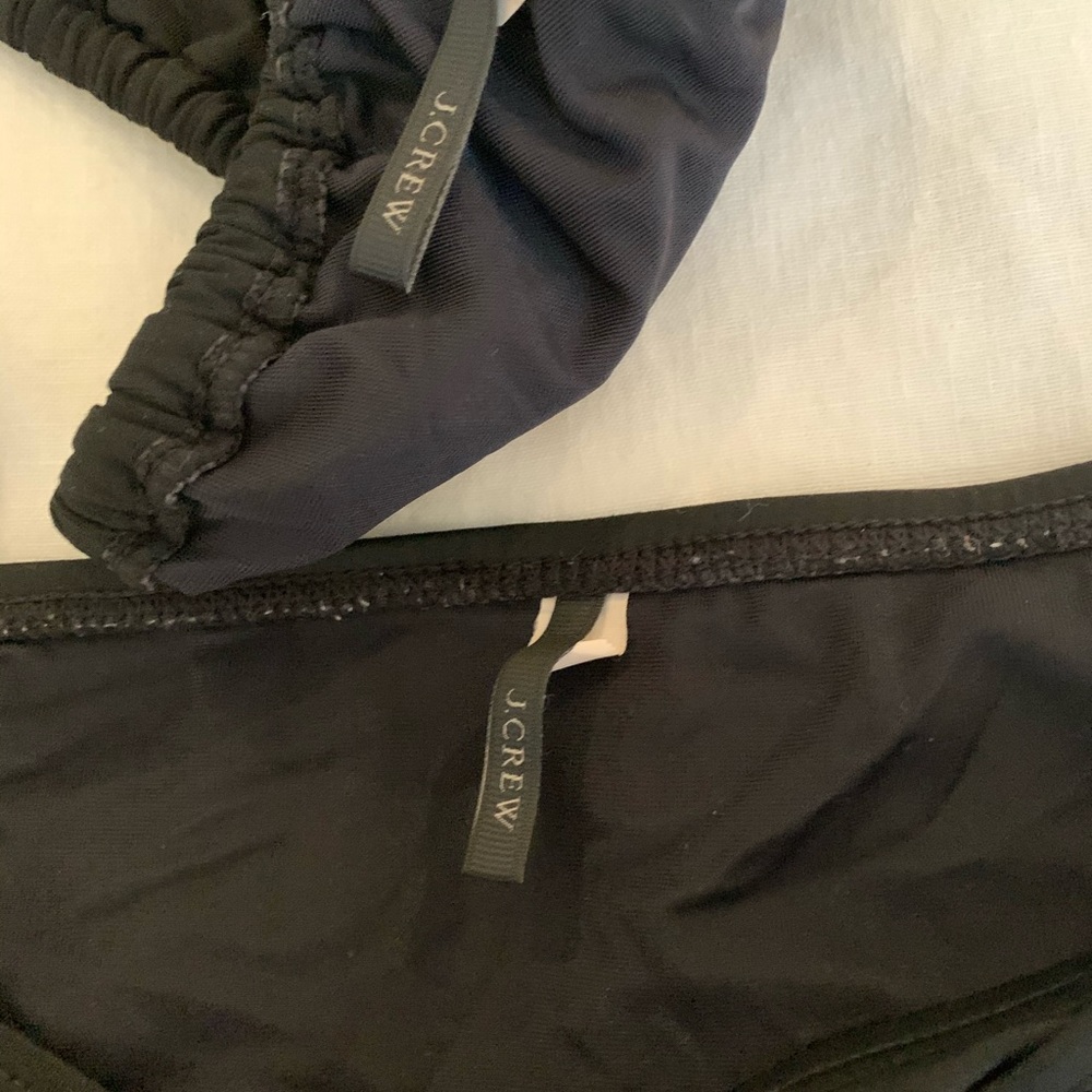 JCrew black bikini. Top s bottom s